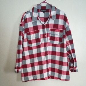 Lane Bryant Flannel Cotton Women's Button Down Long Sleeve 22-24